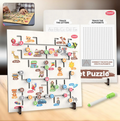 Alphabet Puzzle for Kids – 78-Piece Tracing & Learning Board with Animal Illustrations