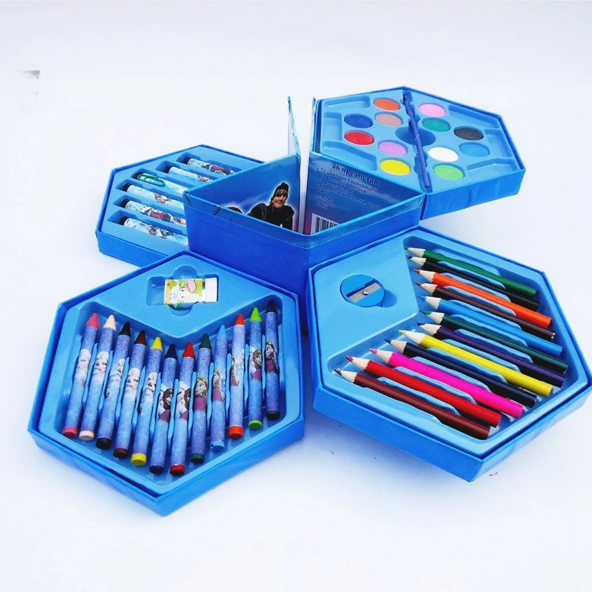 Kids Art Set 46 Pcs – Drawing & Colouring Kit for Young Artists