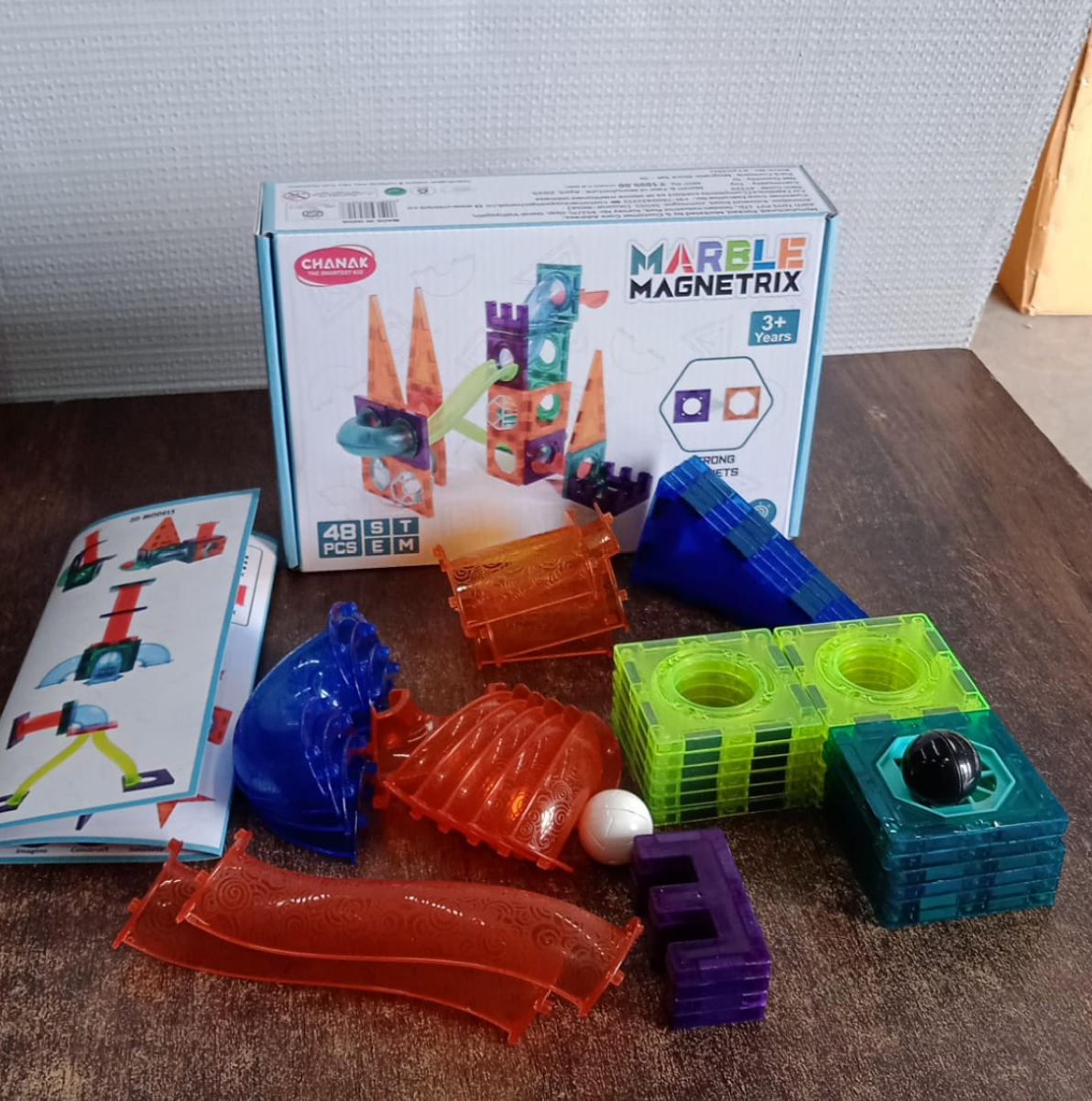 Magnetic Marble Run – 48-Piece STEM Building Set for Kids