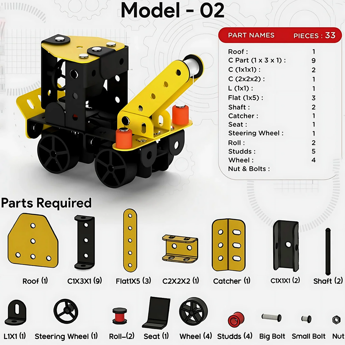 5-in-1 Mecha Builder DIY Kit – Build Your Own Construction Vehicles (STEM Toy for Kids)