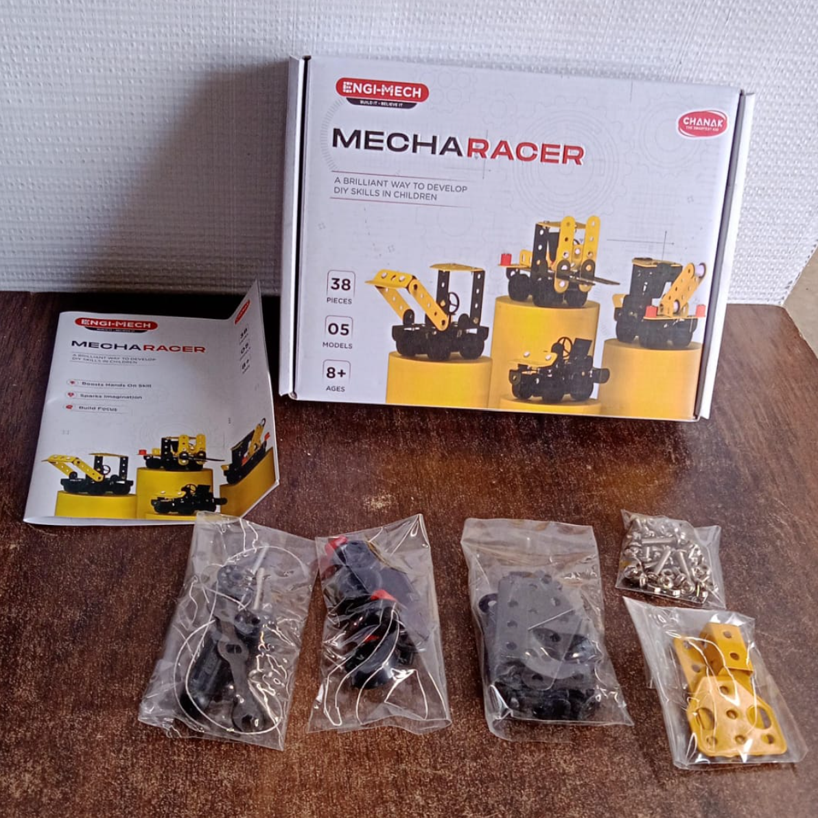 5-in-1 Mecha Builder DIY Kit – Build Your Own Construction Vehicles (STEM Toy for Kids)