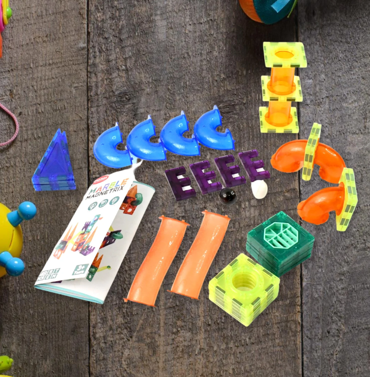 Magnetic Marble Run – 48-Piece STEM Building Set for Kids