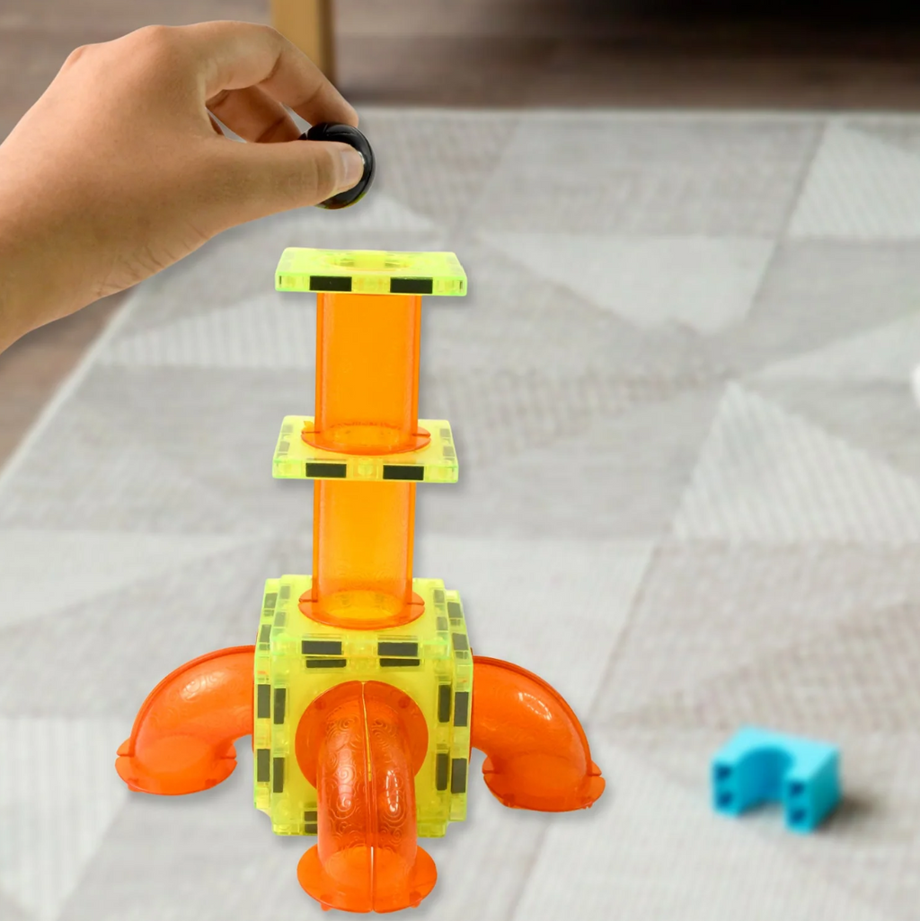 Magnetic Marble Run – 48-Piece STEM Building Set for Kids