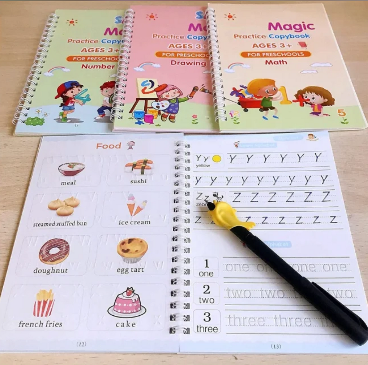 Sank Magic Copybook – Make Your Child's First Writing Experience Magical (Free Painting Book Included!)