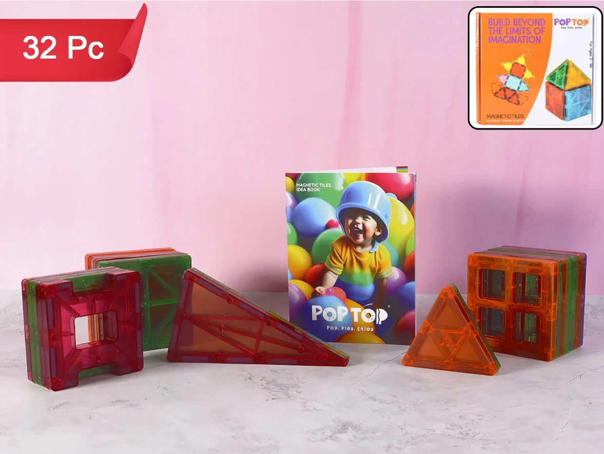 Magnetic Building Tiles 32-piece set product shot